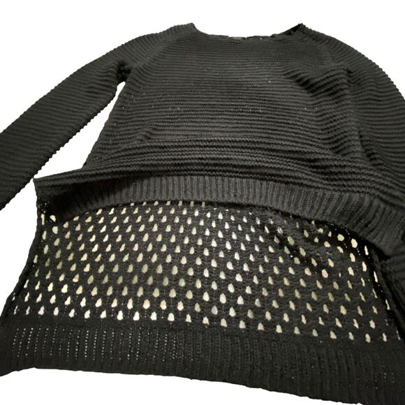 H&M Women's Black Knit Long Sleeve Sweater Light weight Medium - Picture 8 of 12
